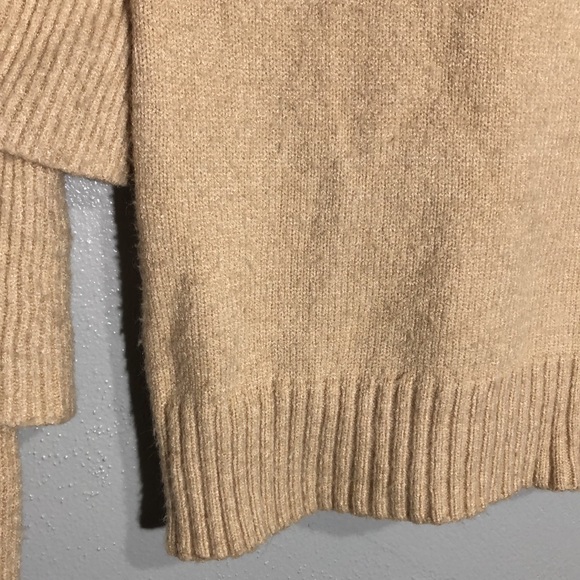 WILDFLOWER Yellow Springs | Beige Ruffled Tiered Sleeves Cotton Blend Sweater L - Picture 5 of 10